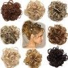 Postiche Extensions a clip cheveux naturel Scrunchy Chignons VOLUMINEUX Bouclés Ou Chignon Décoiffé Différentes Couleurs Ombr