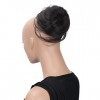 CAISHA by PRETTYSHOP Chignon Postiche Natte Hepburn-Bun Choucho Avoir Les Cheveux Relevés Brun Foncé DC11