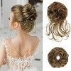 Postiche Chignon Désordonné,Chouchou Postiche Ondulé Faux Chignon Chouchou Bouclés Ou Chignon Décoiffé Postiche avec Chouchou