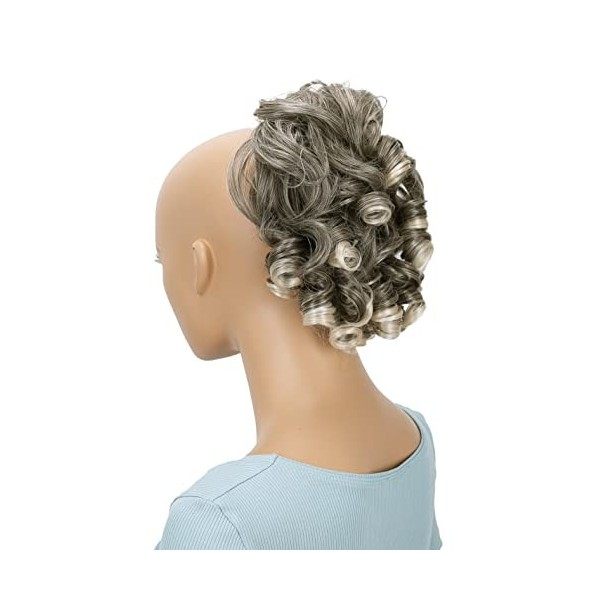 CAISHA by PRETTYSHOP Postiche Chouchou Updo Volumineux Bun Désordonné Bouclé Mélange Blond G12L