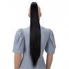 CAISHA by PRETTYSHOP 70cm Postiche Natte Queue De Cheval Extensions De Cheveux Raide Brun Noir H158