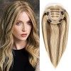 Volumateur Capillaire Femme Cheveux Naturel Avec Devant en Dentelle Topper Cheveux 14 * 15cm Mono Base Humain Toupet Extensio