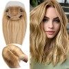 Volumateur Capillaire Femme Cheveux Naturel Avec Devant en Dentelle Topper Cheveux 14 * 15cm Mono Base Humain Toupet Extensio