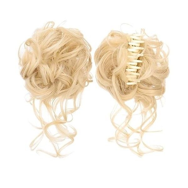 Postiche Chignon Cheveux Chignon synthétique Messy Curly Claw Chignon Chouchou Faux Faux Bande De Cheveux Queue for Femmes Po