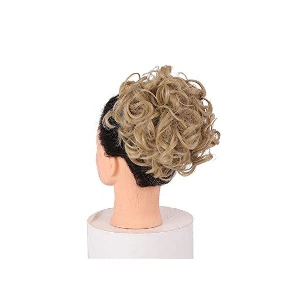 Postiche Cheveux Court Messy Curly Dish Peignes à cheveux Clip en queue de cheval Chouchou Chignon Chignon Extension Synthéti