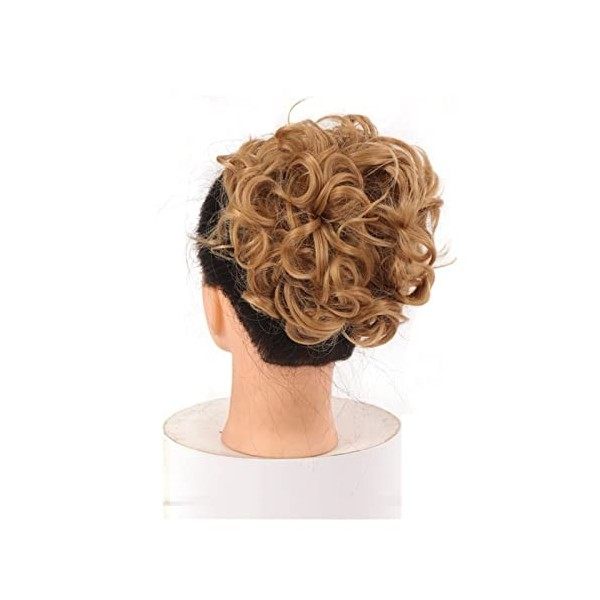 Postiche Cheveux Court Messy Curly Dish Peignes à cheveux Clip en queue de cheval Chouchou Chignon Chignon Extension Synthéti