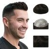 Zakya Perruque pour Homme, 100% Cheveux Humains, Système de Remplacement de Cheveux, Toupet Cheveux Humains, Taille de Base 2