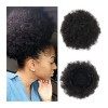 Postiche Cheveux Kinky Curly Ponytail Hair Pieces for les femmes noires Afro Puff Hair Bun Chignon Accessoires Short Drawstri