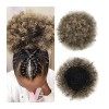 Postiche Cheveux Kinky Curly Ponytail Hair Pieces for les femmes noires Afro Puff Hair Bun Chignon Accessoires Short Drawstri