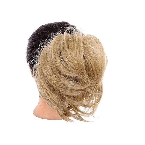 Postiche Chignon Synthétique Donut Droite Queue De Cheval Cheveux En Désordre Chignon Chouchou Chignon Avec Des Bandes De Che