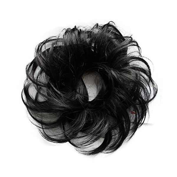 CAISHA by PRETTYSHOP Postiche Choucho Avoir Les Cheveux Relevés Volumineux Léger Ondulé Chignon Blonde Platine G16C