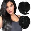 iLUU Toppers Cheveux Top Remplacement Clip dans Toppers pour Femmes Postiche 60g Épais Brun Doré Cheveux Bang pour Cheveux Fi