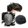 Postiche Toupet for hommes, 4mm-6mm PU peau cuir chevelu biologique cheveux humains toupet for hommes, cheveux naturels noirs