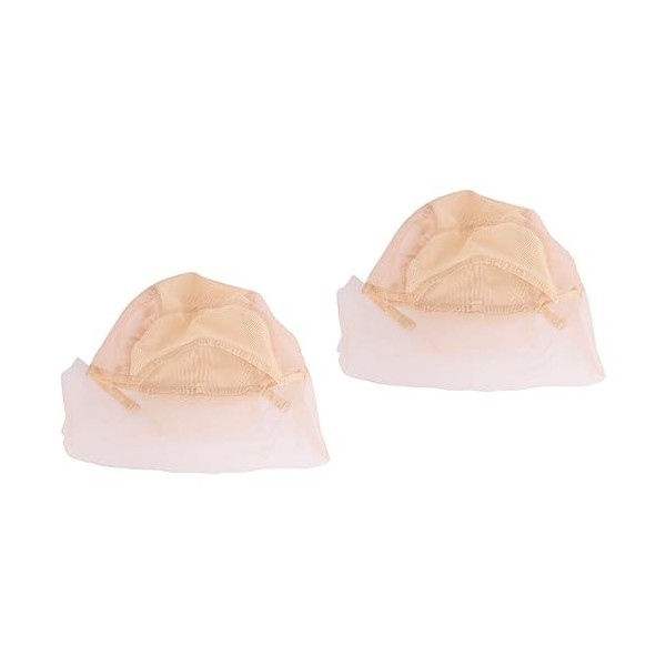 FRCOLOR 3 Pcs Bonnet En Maille Avant En Dentelle Pour Perruques Réglables Filet De Perruque Bonnets De Perruque Chapeaux En M