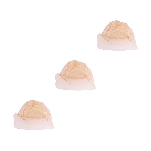 FRCOLOR 3 Pcs Bonnet En Maille Avant En Dentelle Pour Perruques Réglables Filet De Perruque Bonnets De Perruque Chapeaux En M