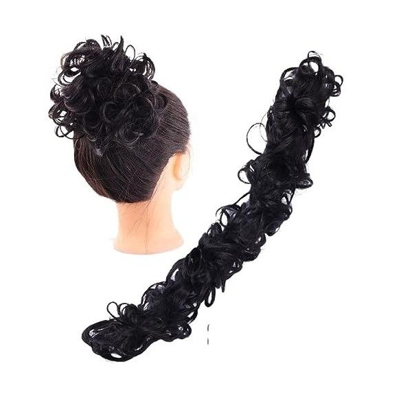 Postiches Bouclés Ondulés DIY Wrap Around Bun Hair Scrunchie Wavy Donut Chignons for femmes enfants Messy Bun Hair Piece Exte