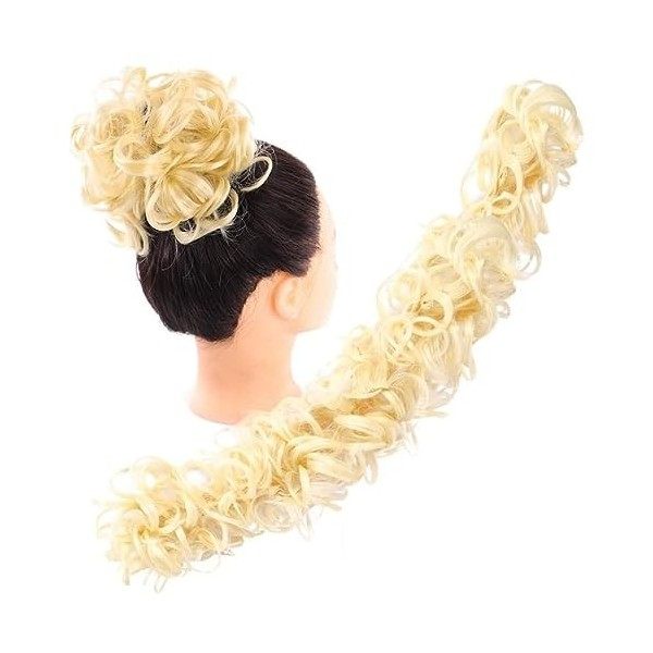 Postiches Bouclés Ondulés DIY Wrap Around Bun Hair Scrunchie Wavy Donut Chignons for femmes enfants Messy Bun Hair Piece Exte