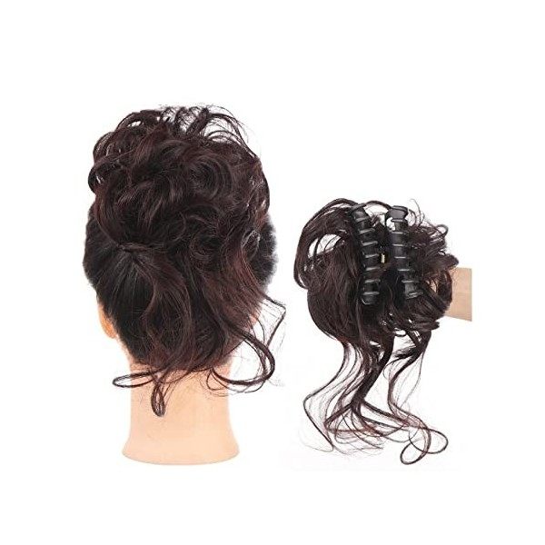 Postiches Bouclés Ondulés 1 PCS Synthétique Bouclés Ondulés Postiches Griffe Clip dans Plat Cheveux Griffe Chignon Chignon fo