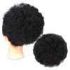 Postiches Bouclés Ondulés Cheveux chignons for femmes noires filles, queue de cheval synthétique courte et crépue avec cordon