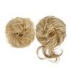 Postiches Bouclés Ondulés 2 Pièces Bandes Chouchous Extension Bouclés Ondulés Queue de Cheval Postiches Chignon Synthétique C