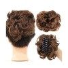 Postiches Bouclés Ondulés Chignon Synthétique Griffe Clip Chignon Extensions de Cheveux for Femmes Messy Bun Morceau de Cheve