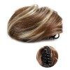 Postiches Bouclés Ondulés 1/2 PCS Accessoire Chignons Postiches for Femmes Filles Mini Griffe Synthétique Bouclés Ondulés Chi