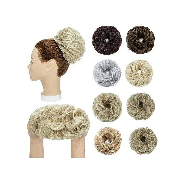 Chignon Cheveux Postiches Chignon Extensions de chignon de cheveux synthétiques Messy Curly Elastic Hair Scrunchies Postiches