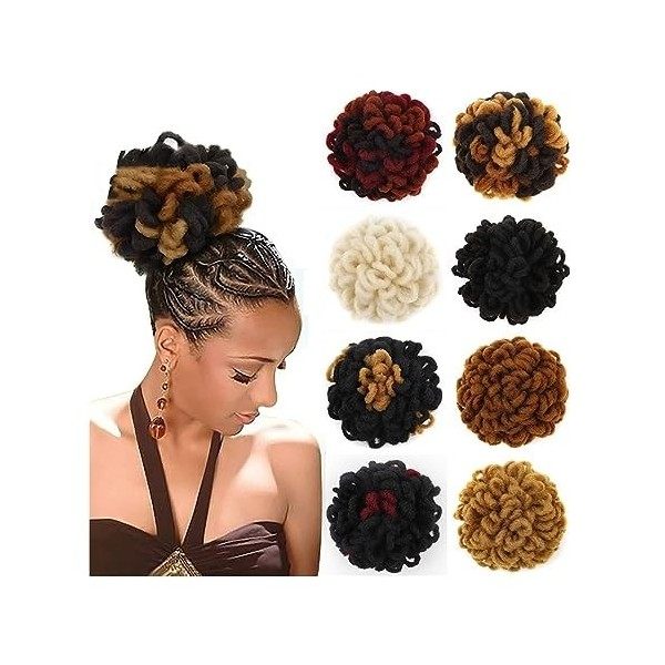 Chignon Cheveux Postiches Chignon Dreadlocks Chignon Afro Puff Cordon Queue De Cheval Cheveux Chignon Postiches Chignon Tress