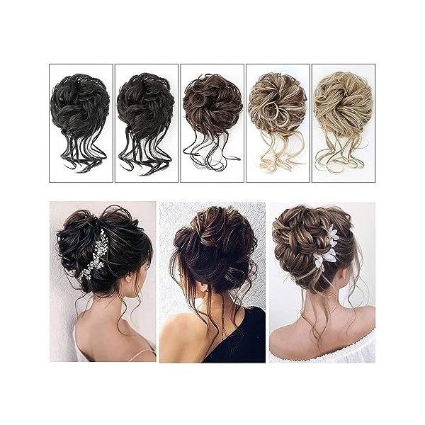 Chignon Cheveux Postiches Chignon Synthétique Messy Bun Morceau De Cheveux Tousled Updo Extension De Chignons De Cheveux Band