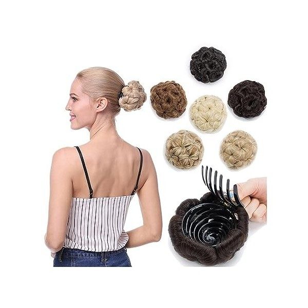 Chignon Cheveux Postiches Chignon Beignet Chignon Clip dans lextension de cheveux for les femmes Fleur Style Cheveux Chignon