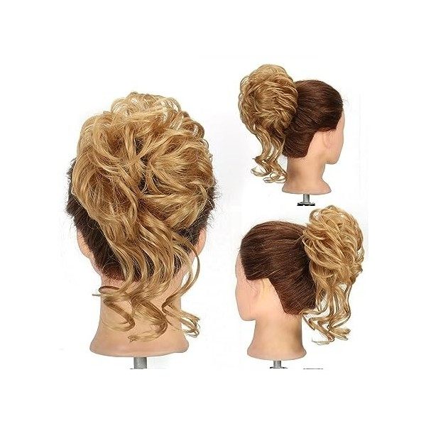 Chignon Cheveux Postiches Chignon Chignon désordonné for femme, extensions de chignon ébouriffé, chignon synthétique élastiqu