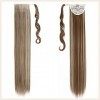 TESS Queue de Cheval Extension 60 cm, Ponytail Cheveux Naturel Lisse Hellbraun mit Aschblond Fausse Queue de Cheval 90g