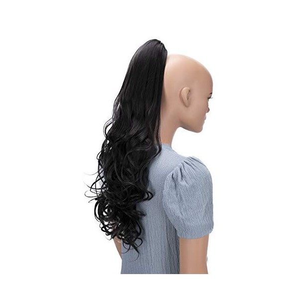 CAISHA by PRETTYSHOP 60cm Postiche Ponytail Natte Queue De Cheval Extensions De Cheveux Avec Griffe De Papillon Légèrement On