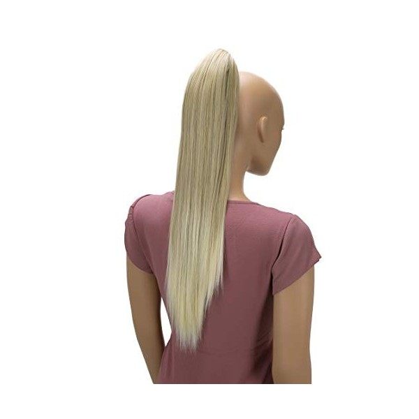 CAISHA by PRETTYSHOP 60cm Ponytail Postiche Avec Pince Papillon Natte Queue De Cheval Extensions De Cheveux Raide Mélange Blo