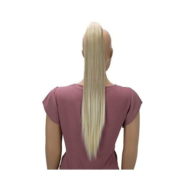 CAISHA by PRETTYSHOP 60cm Ponytail Postiche Avec Pince Papillon Natte Queue De Cheval Extensions De Cheveux Raide Mélange Blo