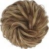 FESHFEN Chignon Postiche Cheveux Extensions Bouclés Ondulés Naturel Synthétique Chouchou Postiche de Cheval Faux Chignon Elas