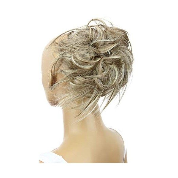 CAISHA by PRETTYSHOP XXL Postiche Choucho Avoir Les Cheveux Relevés Volumineux Ondulé Chignon Donkerblonde Mix G25F