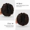 FESHFEN Chignon Postiche Pinces à Cheveux Postiches Synthétique Rajout Bouclés Ondulés Chouchou Clip Cheveux Naturel Faux Chi