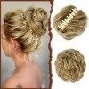 Sofeiyan Chignon Postiche Cheveux Pince à griffes Bouclés Ondulés Chouchou Cheveux Faux Chignons pinces à Griffes Synthétique