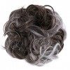 CAISHA by PRETTYSHOP XL Postiche Choucho Avoir Les Cheveux Relevés Volumineux Bouclé Chignon Mélange Gris Brun G25E