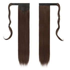 FESHFEN Postiche Queue de Cheval Extension de Cheveux Longue Raides Extension de Cheveux Ponytail Synthétique Rajout Cheveux 