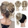 S-Noilite Agrafe Postiche Cheveux Chignon Queue de Cheval Extension Synthétique Queue de Cheval Chignon Extensions Cheveux Ac