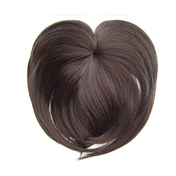 Topper perruque soyeuse Clip-On, Extension de cheveux de fibre résistante à la chaleur pour les femmes Made-Made Fashion dame