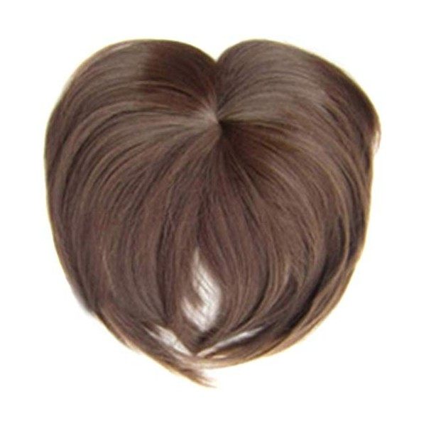 Topper perruque soyeuse Clip-On, Extension de cheveux de fibre résistante à la chaleur pour les femmes Made-Made Fashion dame