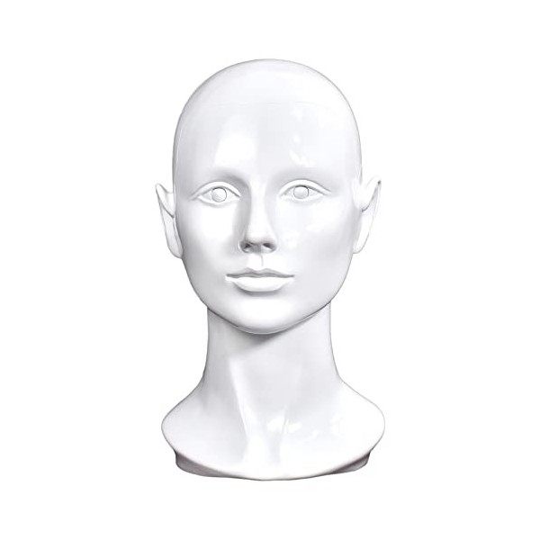 MIAOMANZI Tête de mannequin homme réaliste en plastique pour perruque, chapeau, lunettes de soleil, vitrine L30LB …