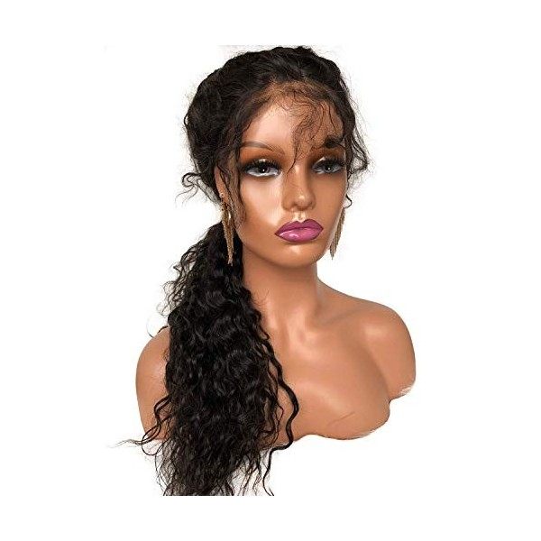 Eseewigs Tête de Mannequin Femme avec Épaule Mannequin Tête de Buste en PVC Support de Tête pour Perruques Affichage Fabricat