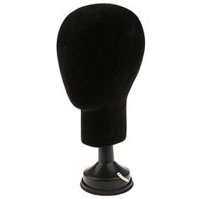 Bestlymood Mousse de Polystyrene Mannequin Tete de Modele de Visage Porte Perruque Lunettes de Vitrine Avec Support de Base -