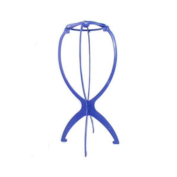 Support de perruque bleu support en plastique en plastique durable support de perruque de perruque