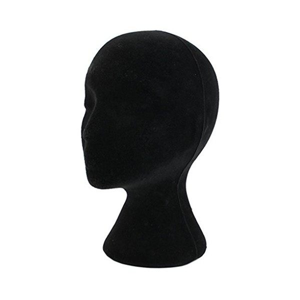 Tête de mannequin femme en mousse de polystyrène avec Support pour perruque/lunettes/chapeau