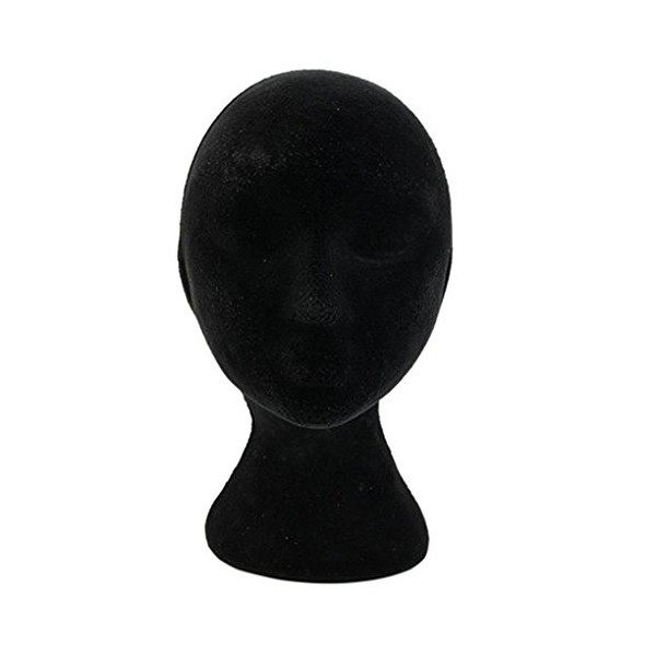 Tête de mannequin femme en mousse de polystyrène avec Support pour perruque/lunettes/chapeau